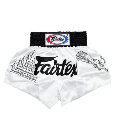 Fairtex Muay Thai Boxing Shorts Traditional Styles White Large - Buy Online on GoSupps.com