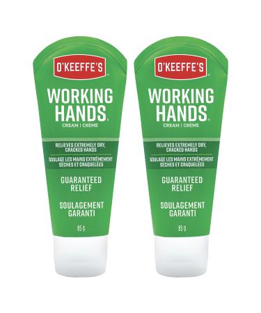O'Keeffe's Working Hands Hand Cream Extremely Dry Cracked Hands Relieves and Repairs Boosts Moisture Levels Two 3.0oz/85g Tubes (Pack of 2) 108509