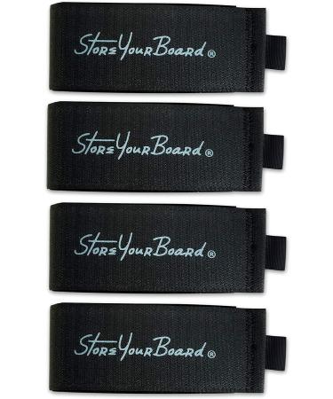 StoreYourBoard Mountain Essential Ski Wrap Straps - 4 Pack - Universal Fit - Hook and Loop Fasteners - Black - Buy Online on GoSupps.com