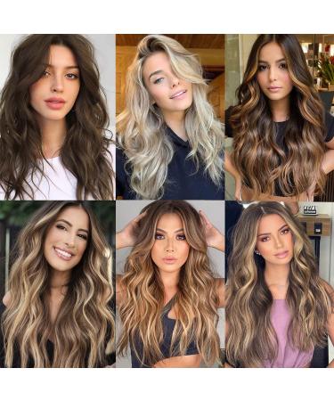 4Pcs Dark Brown 20 Inches Long Curly Clip in Human Hair Extensions - Thick Brunette Synthetic Hair - Buy Online on GoSupps.com