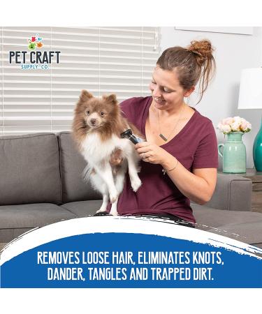 Pet Craft Supply Self-Cleaning Deshedding Dog Brush for Grooming Cats and Dogs - Small Size - Buy Online on GoSupps.com