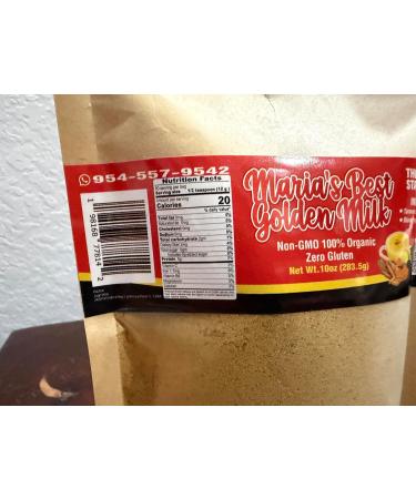 Maria's Best Golden Milk - Organic Turmeric Ginger Ceylon Cinnamon and Black Pepper Blend - comforting drink - 10 oz. - Buy Online on GoSupps.com