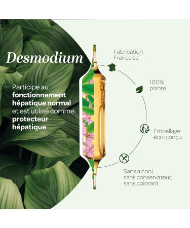 SUPERDIET DESMODIUM - Liver well-being Liver well-being Hepathic drainer - Phytotherapy-Made in France - 20 ampoules 10 ml - Buy Online on GoSupps.com