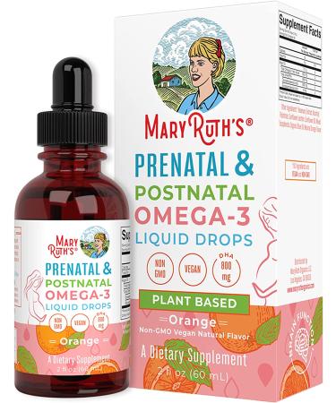 MaryRuth Organics Prenatal & Postnatal Omega-3 Liquid Drops - Orange - 2 Oz.