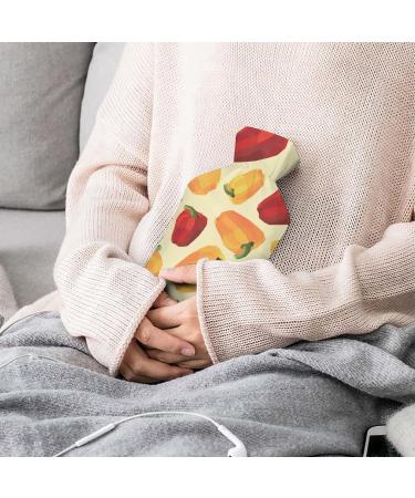 Color Paprika Hot Water Bottle with Plush Cover | Hand Warmer for Adults & Children | 26.5x15.3cm - Perfect for Cozy Comfort & Pain Relief - Buy Online on GoSupps.com