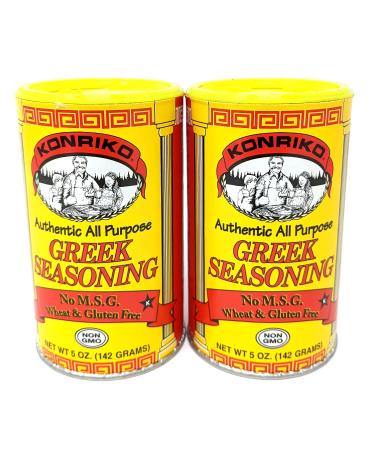 Konriko - Greek Authentic Seasoning 5 oz (Pack of 2) - Wheat Free - Gluten Free - No MSG