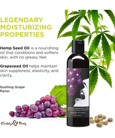 Buy Earthly Body Kissable Massage Oil - Druif 260g | Intimate & Aromatherapy Oil | Fast International Shipping - Buy Online on GoSupps.com