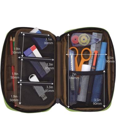 LIHITLAB Zipper Pen Case - Black, 7.9 x 2.0 x 4.7 Inches (A7551-24) - Buy Online on GoSupps.com
