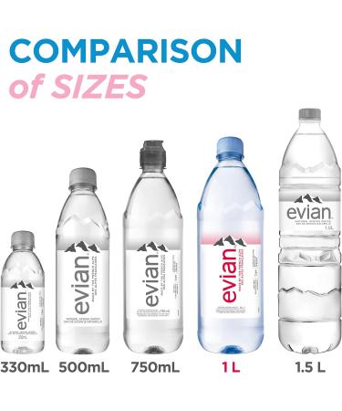 evian natural spring water 1 L Bottles 12 Pack 1 l (Pack of 12) - Buy Online on GoSupps.com
