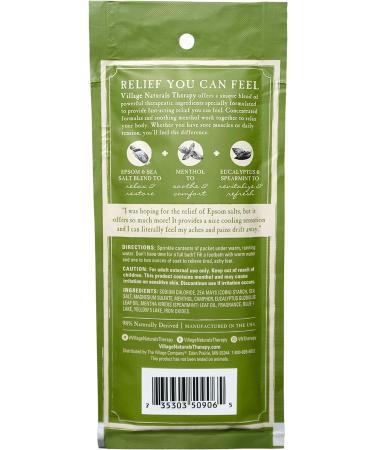 Village Naturals Therapy Muscle Soak Eucalyptus Mint 2.5 oz Pack of 9 - Relax and Refresh Your Body - Buy Online on GoSupps.com