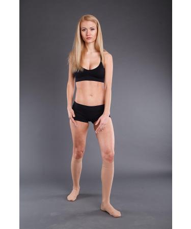 Buy Class 1 Closed Toe Beige Compression Stockings Knee Highs - International Shipping Available - Buy Online on GoSupps.com