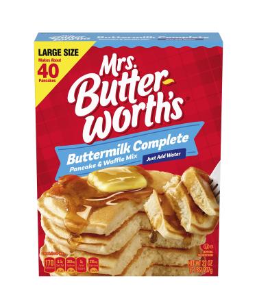 Mrs. Butterworth's Complete Buttermilk Pancake and Waffle Mix, 32 oz Buttermilk 2 Pound (Pack of 1) - Buy Online on GoSupps.com