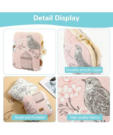 Amabro Daisy Zipper Sanitary Napkin Storage Bag 2PCS - Period Pouch for Women & Teen Girls - Cute Menstrual Bag for School, Travel - Feminine Product Organizer - Buy Online on GoSupps.com