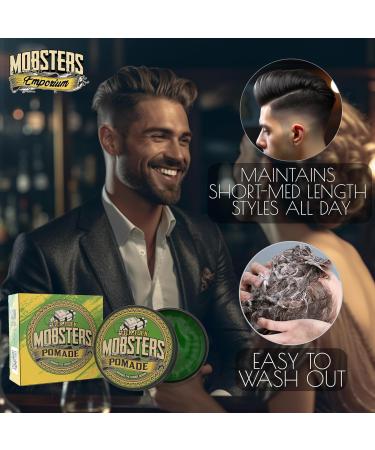 Mobsters Pomade Regular Hold Water Based Deluxe Matte Finish Hair Wax 140g Tin - Lucky Knuckles Edition | Pro Salon Use | Men's Hair Styling - Buy Online on GoSupps.com