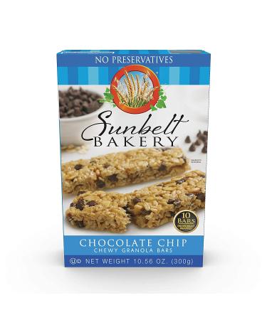 Sunbelt Bakery Chocolate Chip Chewy Granola Bars 1.1 oz - 120 Count (12 Boxes) | Bulk Pack of 12 Bars | Delicious Snack for On-the-Go - Buy Online on GoSupps.com