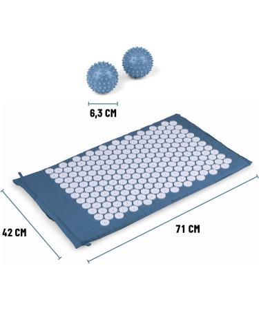 Buy Umbro Acupressure Mat with Pillow | Massage & Acupuncture Mat for Back Pain Relief Blue International Shipping Available - Buy Online on GoSupps.com