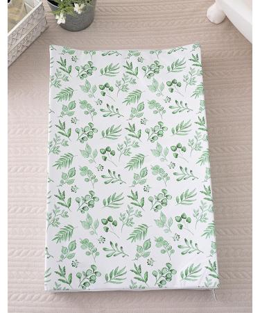The Gilded Bird Wedge Baby Changing Mat w/Raised Sides Change Pad 69cm x 44cm Extra Thick Wipeable (Lovely Leaves Green) - Buy Online on GoSupps.com
