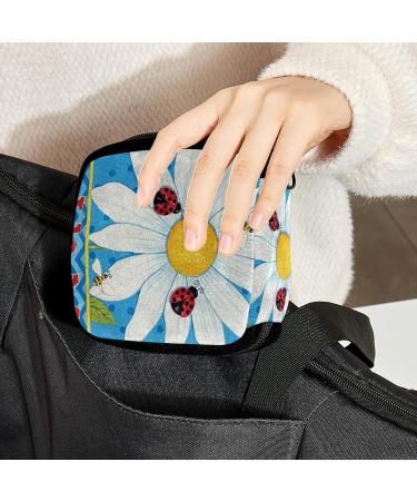 GIAPB Period Bag - Sanitary Napkin Storage & Makeup Pouch - Welcome Daisies & Bee - Color 4136 - Buy Online on GoSupps.com