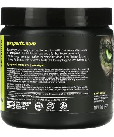 JNX Sports The Ripper! Razor Lime Thermogenic Fat Burner - 30 Servings - Buy Online on GoSupps.com