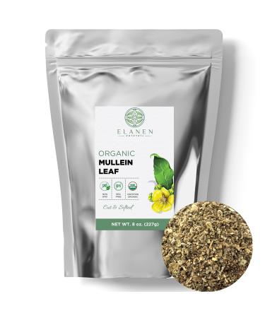 Organic Mullein Leaf 8 oz. (227g) USDA Certified Organic Mullein Leaf Tea Mullen Leaves Mullein Tea Organic Mullin Leaf Mullein Smoking Herb Mullein Organic Tea Mullien Leaf Cut & Sifted 8 Ounce (Pack of 1)