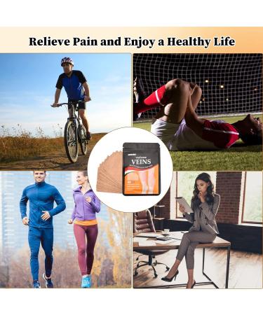 Varicose Veins Treatment for Legs 12PCS Varicose Veins Patch Spider Veins Removal for Legs Treatment Patch Relief Leg Pain Strengthen Capillary Health & Improve Blood Circulation - Buy Online on GoSupps.com
