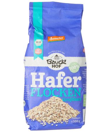 Bauckhof Flocons d'avoine - Demeter de grosses feuilles - 500 g