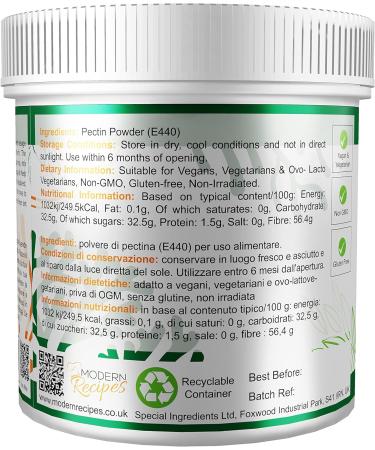 Special Ingredients Pectin Powder 50g Premium Quality Ideal for Making Jam Marmalades Chutneys Fruit Jellies & Cake Fillings European Non-GMO Gluten Free Recyclable Container Pectin Powder 50 g (Pack of 1) - Buy Online on GoSupps.com