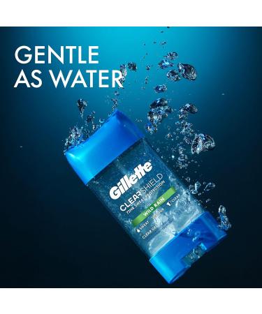 Gillette Antiperspirant & Deodorant for Men - Clear Gel Wild Rain Scent (2 Pack) - Fast International Shipping - Buy Online on GoSupps.com