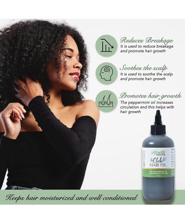 Roselle Naturals Chebe Hair Oil with Authentic Chad Chebe Powder - 8oz | African Hair Growth Oil for Itchy Scalp Relief and Breakage Prevention - Buy Online on GoSupps.com