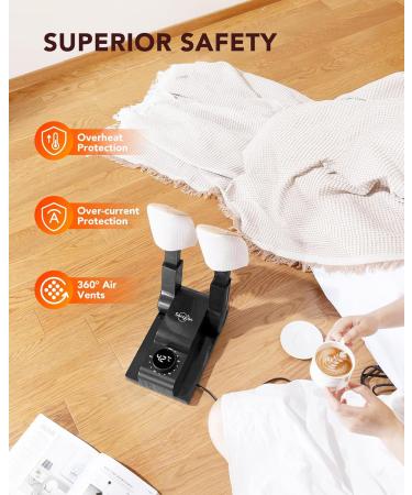 Sangcon Boot Dryer for Work Boots - Adjustable Drying Rack with Smart Timer - Keep Your Boots Dry and Comfortable - Black - Buy Online on GoSupps.com