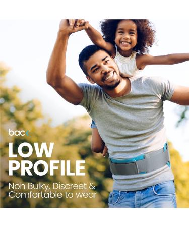 BACK Lower Back Brace - Unisex Adjustable Lumbar Support Belt for Pain Relief | London Spine Clinic Approved (S-M - Buy Online on GoSupps.com