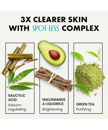 Salicylic Acid Acne Face Cleanser with Niacinamide & Green Tea - 150ml - For All Skin Types - Buy Online on GoSupps.com