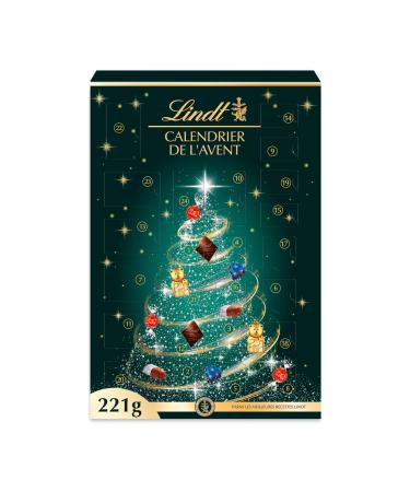 Lindt - Calendrier de l'Avent - Assortiment de Chocolats au Lait Noirs et Blancs - Id al pour No l 221g Assortiment 221g