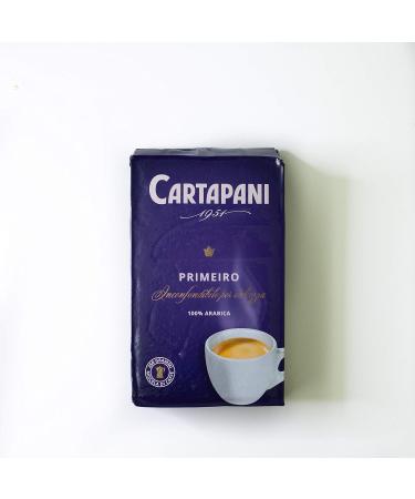 Cartapani Coffee PRIMEIRO 100% ARABICA ground blend of fine Arabica coffee with a mild and delicate taste grind for mocha 250g - Buy Online on GoSupps.com