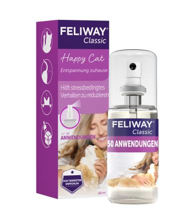 FELIWAY Classic Spray 60 ml | Anti-scratch spray for cats | Stops scratching on furniture doors wallpaper & sofa - Buy Online on GoSupps.com