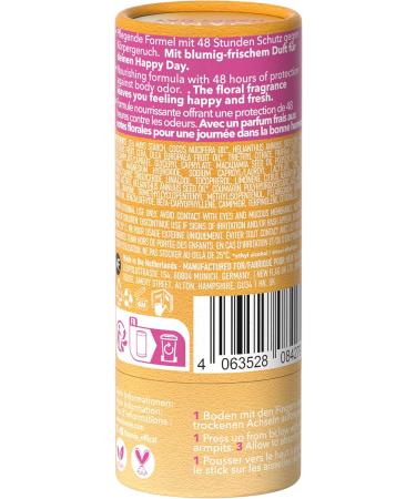  Foamie Foamie Solid Deodorant for Women "Happy Day" new formula Floral Scented Deodorant Stick 48-hour effectiveness Aluminum-free Vegan & Plastic-Free 40g - Buy Online on GoSupps.com