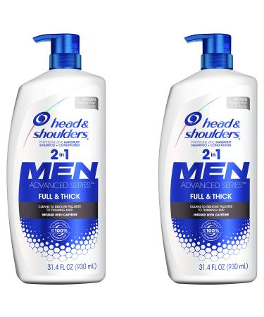 Head & Shoulders Anti-Dandruff 2 in 1 Shampoo and Conditioner Full and Thick 31.4 Fl. Oz (Pack of 2) - Buy Online on GoSupps.com