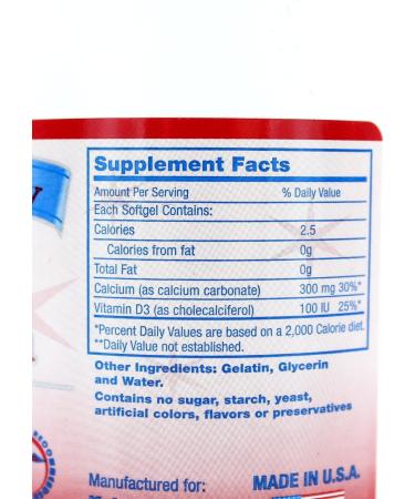 Nutri-sky Liquid Calcium 300mg - 300 Softgels | High Absorption Calcium Supplement - Buy Online on GoSupps.com