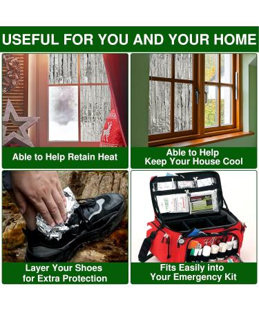 4 Pack Emergency Survival Blankets - Mylar Space Thermal Foil Blankets for Car and Outdoor Gear - Buy Online on GoSupps.com