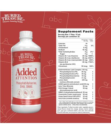 Buried Treasure Added Attention for Kids - GABA, DHA & Herbal Blend for Brain Health - 16.54 oz - Buy Online on GoSupps.com