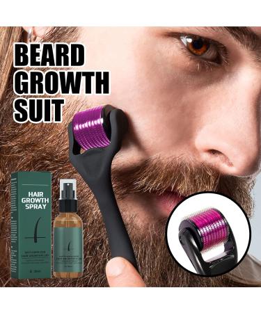 Beard Growth Kit for Men - Beard Roller, Oil, Balm, Styling Comb Set C - Perfect Birthday Father's Gift for Him - Buy Online on GoSupps.com
