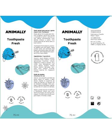 Botanica Nutrients sl Toothpaste Fresh 75 ml Toothpaste for dogs and cats Finger brush included - Buy Online on GoSupps.com
