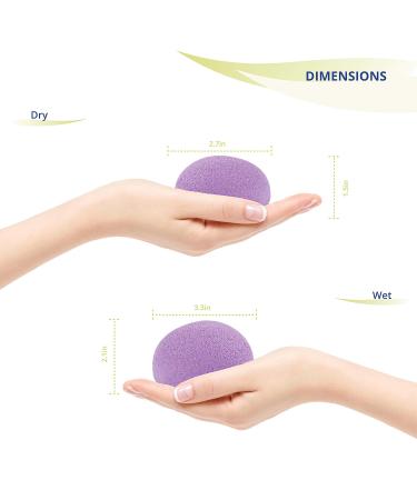 Organic Pink Rose Heart Konjac Facial Sponges 2 Pack - Gentle Cleansing and Exfoliation - Buy Online on GoSupps.com