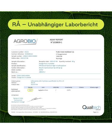  Pure Food Norway R Sulforaphane Active Capsules from Norway - 28500mg Freeze Dried Broccoli Sprouts - No Extract - Active Full Spectrum Brocc - Buy Online on GoSupps.com