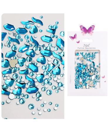 Hot Drop Rhombus Shaped Drill Design Nail Art Decoration Nail Rhinestones Crystal 3D AB Mix Style(04)