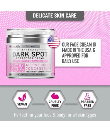 Melinda Dark Spot Corrector Cream for Sensitive Areas - 1.7 Oz - USA Made Arbutin Cream with Hyaluronic Acid & Aloe Vera - Underarm & Private Skin Lightening - Buy Online on GoSupps.com