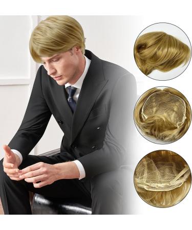 SKHAOVS Men's Short Blonde Cosplay Wig with Bangs - Heat Resistant Synthetic Hair for Halloween and Daily Costume - Buy Online on GoSupps.com