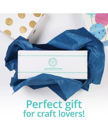 Hearts & Crafts 5 lbs Natural Soy Candle Wax Kit with Supplies - Soy Wax Flakes, Pre-Waxed Candle Wicks, Metal Centering Devices - Buy Online on GoSupps.com