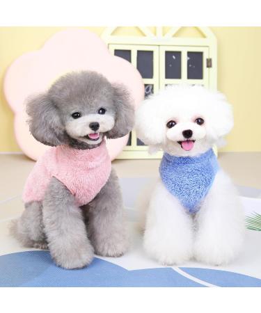 Yaodhaod Winter Fleece Dog Sweater - Warm Autumn & Winter Clothing for Small Dogs & Cats (M Blue) | Perfect for Yorkies & Chihuahuas - Buy Online on GoSupps.com