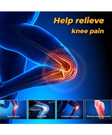 JIUFENTIAN Large Copper Knee Brace for Arthritis & Pain Relief - Ideal Support for Meniscus Tear ACL Tendinitis Sports & Fitness - Buy Online on GoSupps.com